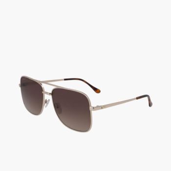 Lacoste Navigator Metal Signature 101 Sunglasses - Brýle Pánské Zlaté | CZ-ENmJEd